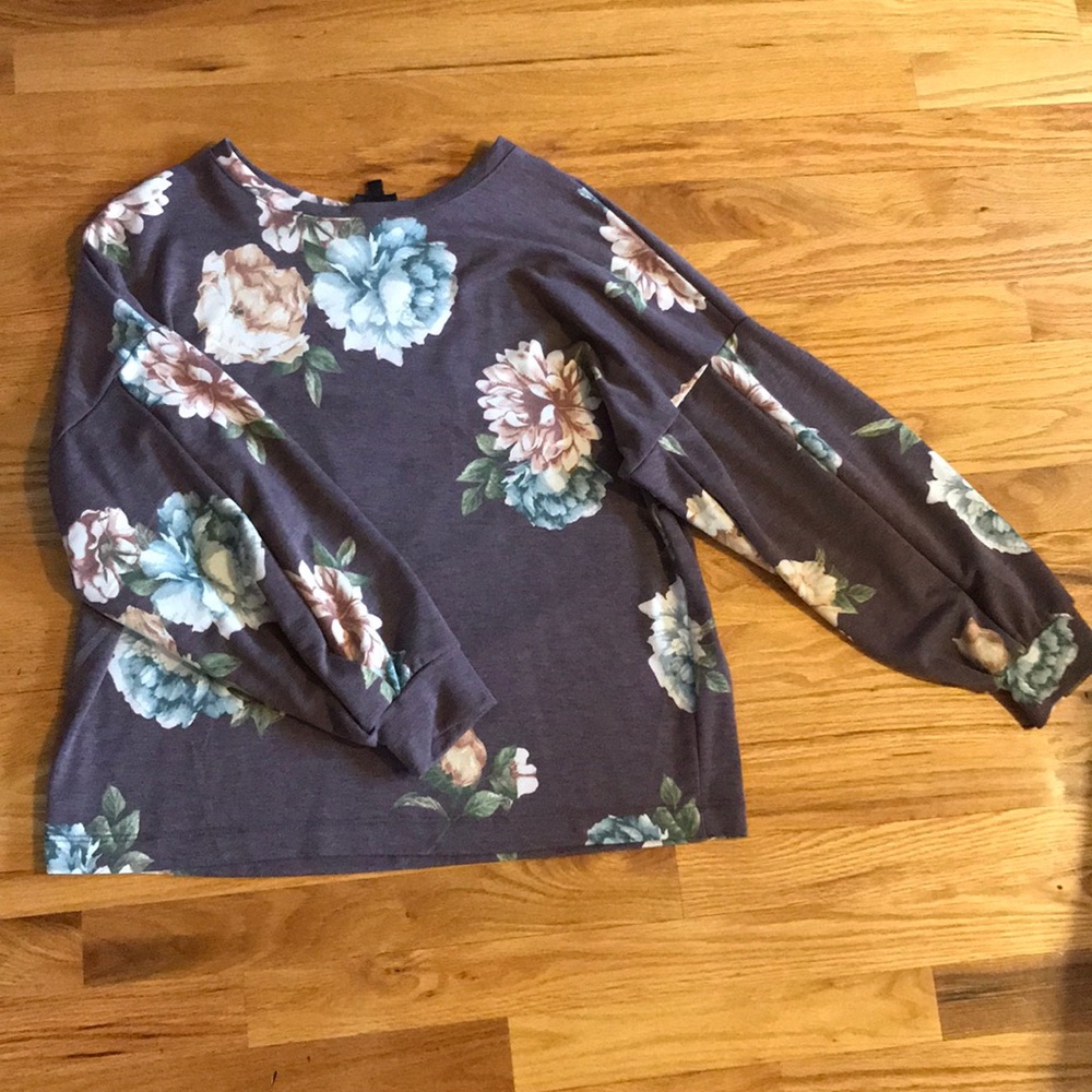 Purple floral top